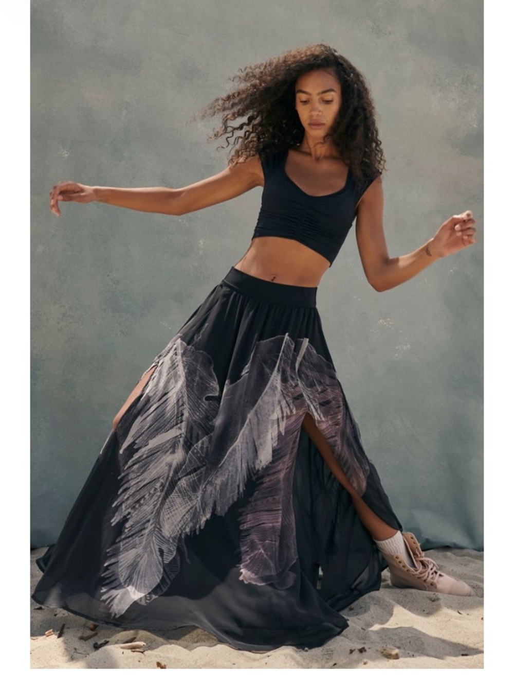 FP Movement x The Class Back To Basic Feather Maxi Skirt